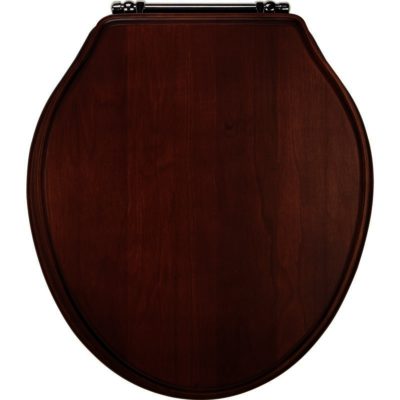 Walnut Effect Laura Ashley Abbey Toilet Seat With Bar Hinge Walnut Effect Laura Ashley Abbey Toilet Seat With Bar Hinge